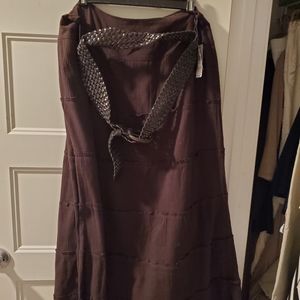 AGB brown tiered skirt.